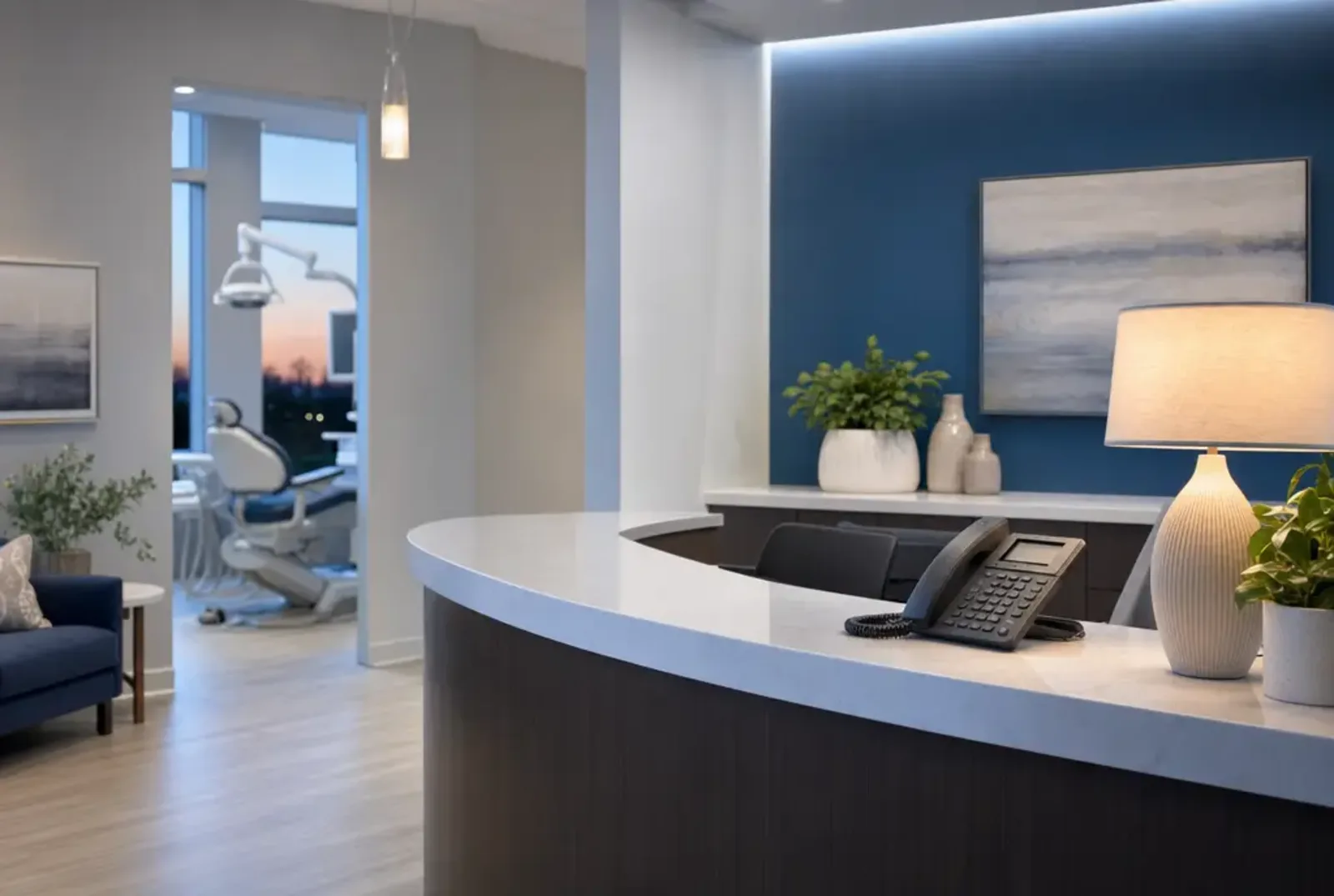 The Northline Dental reception area