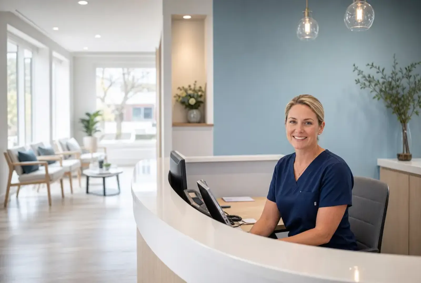 The Northline Dental reception area