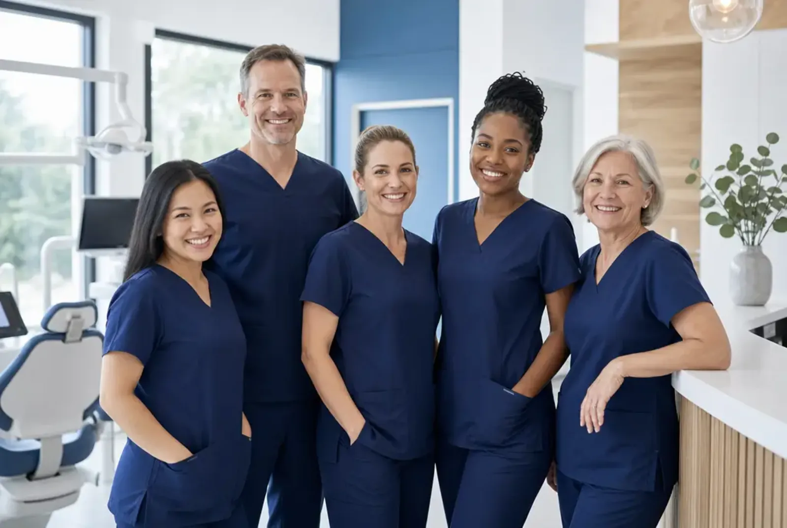The Northline Dental team at the front desk