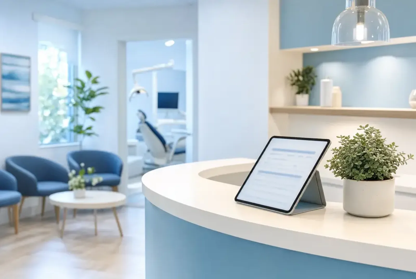 The Northline Dental reception area